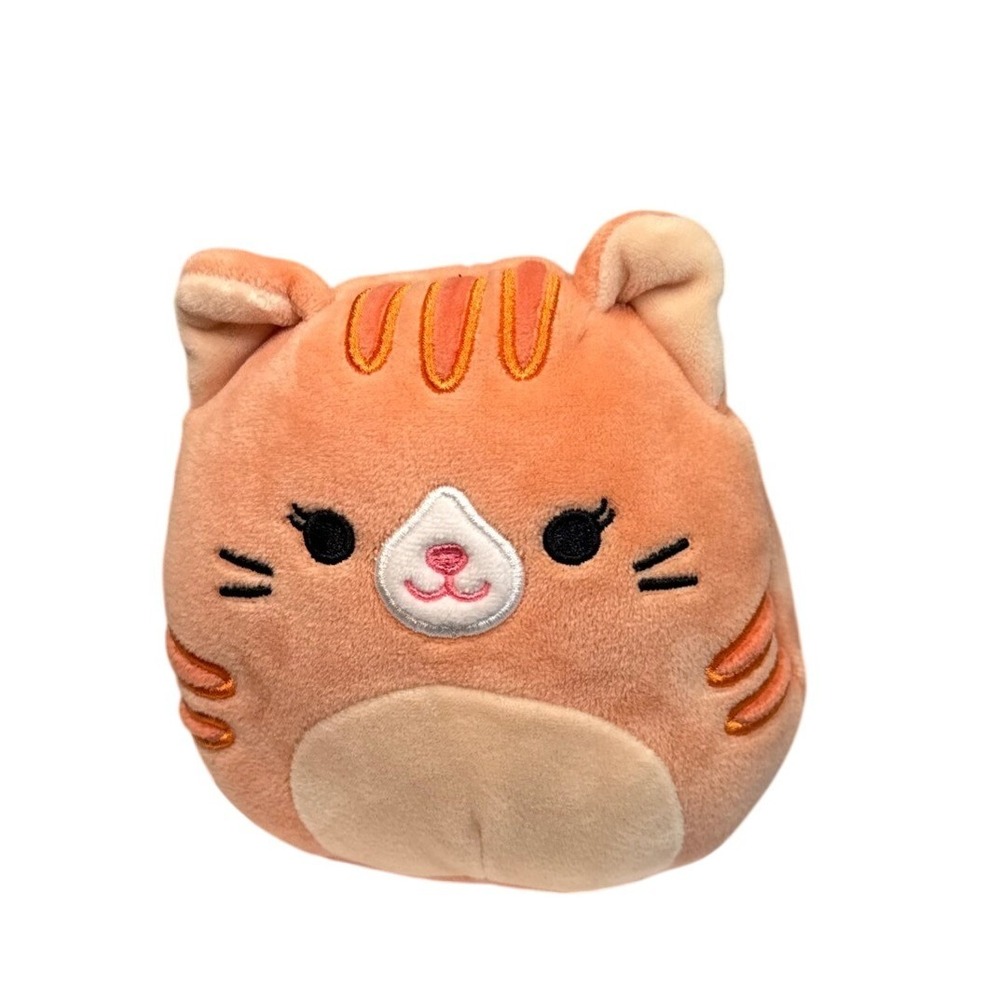 Kellytoy Squishmallow Gigi Tabby Cat 5in Orange Plush Toy Kidcore Plushie 5"